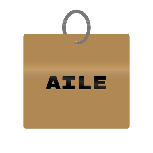 Aile Engraved on Keychain in MDF 4cm x 4cm x 3mm