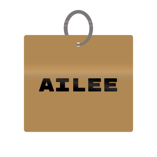 Ailee Engraved on Keychain in MDF 4cm x 4cm x 3mm