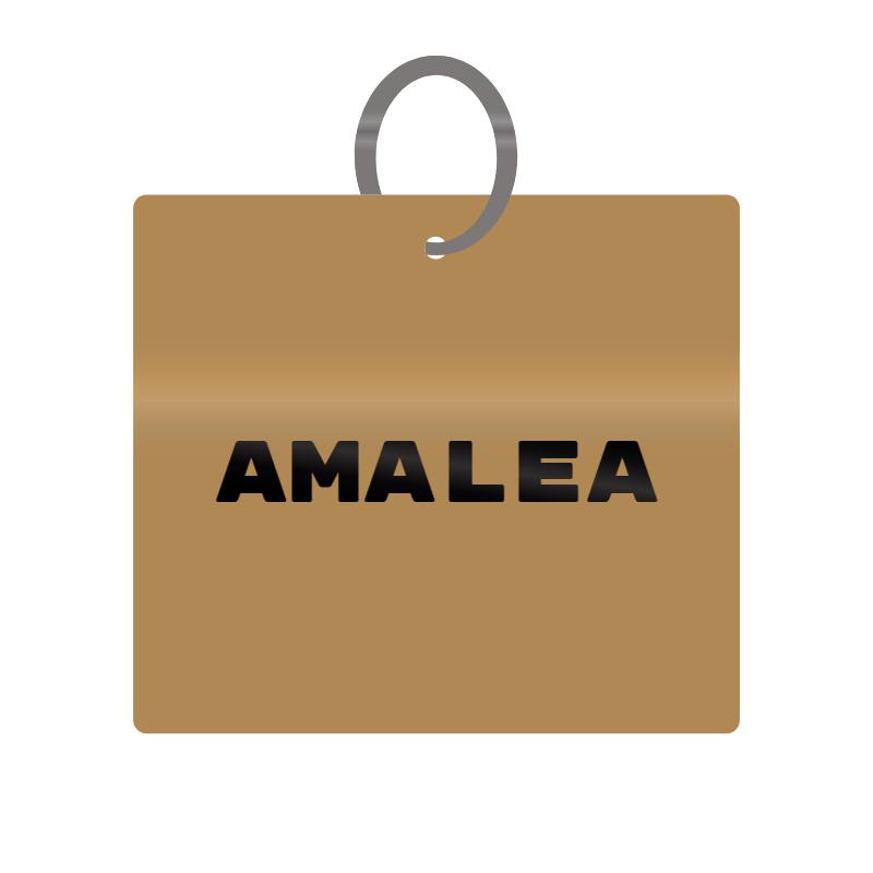 Amalea Engraved on Keychain in MDF 4cm x 4cm x 3mm