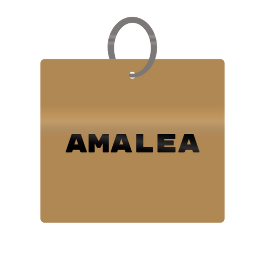 Amalea Engraved on Keychain in MDF 4cm x 4cm x 3mm