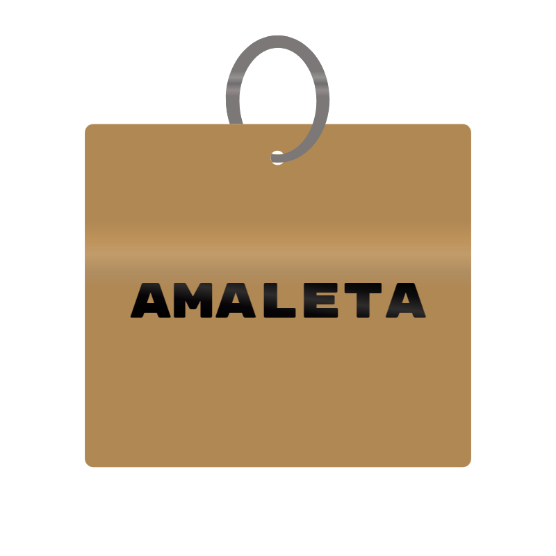 Amaleta Engraved on Keychain in MDF 4cm x 4cm x 3mm