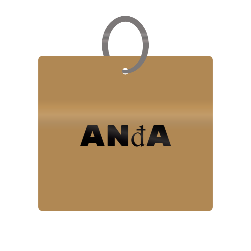 Ana Engraved on Keychain in MDF 4cm x 4cm x 3mm