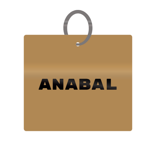 Anabal Engraved on Keychain in MDF 4cm x 4cm x 3mm