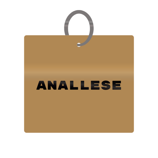 Anallese Engraved on Keychain in MDF 4cm x 4cm x 3mm