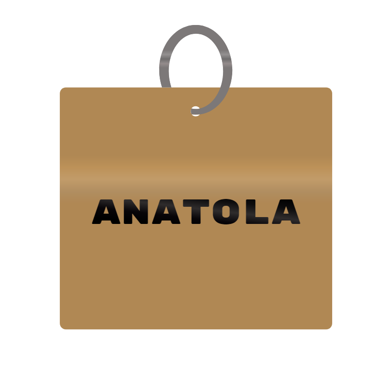 Anatola Engraved on Keychain in MDF 4cm x 4cm x 3mm