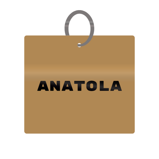 Anatola Engraved on Keychain in MDF 4cm x 4cm x 3mm