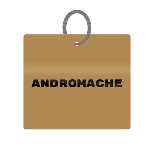 Andromache Engraved on Keychain in MDF 4cm x 4cm x 3mm