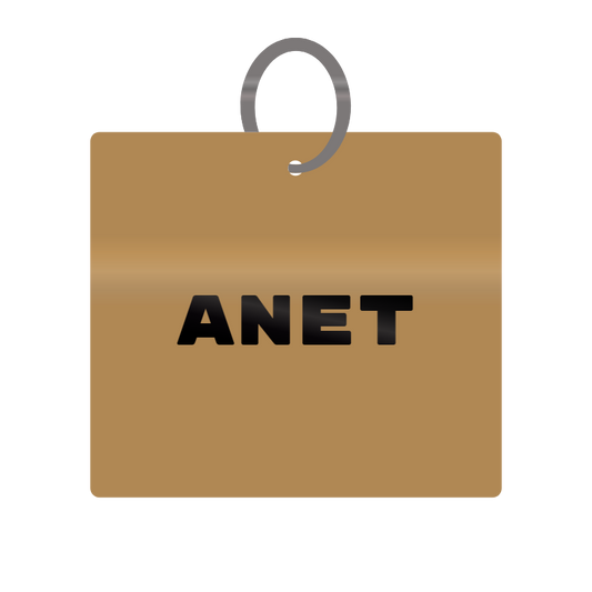 Anet Engraved on Keychain in MDF 4cm x 4cm x 3mm