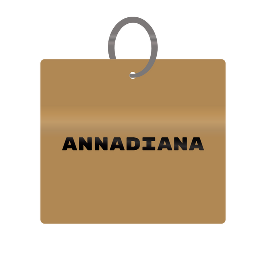 Annadiana Engraved on Keychain in MDF 4cm x 4cm x 3mm