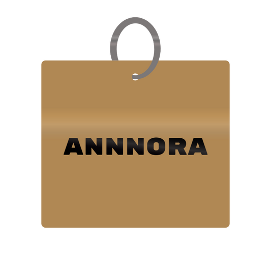 Annnora Engraved on Keychain in MDF 4cm x 4cm x 3mm