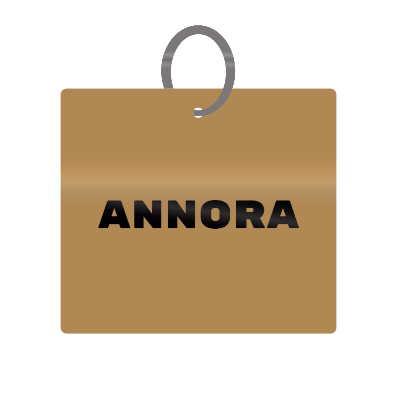 Annora Engraved on Keychain in MDF 4cm x 4cm x 3mm