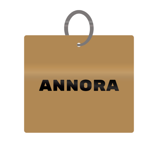 Annora Engraved on Keychain in MDF 4cm x 4cm x 3mm