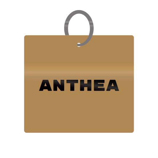 Anthea Engraved on Keychain in MDF 4cm x 4cm x 3mm