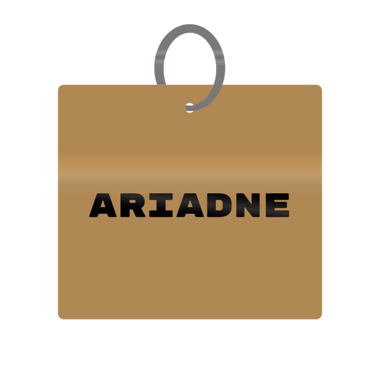 Ariadne Engraved on Keychain in MDF 4cm x 4cm x 3mm