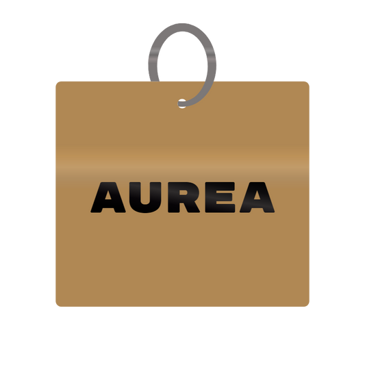 Aurea Engraved on Keychain in MDF 4cm x 4cm x 3mm