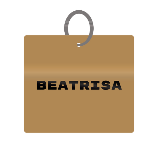 Beatrisa Engraved on Keychain in MDF 4cm x 4cm x 3mm