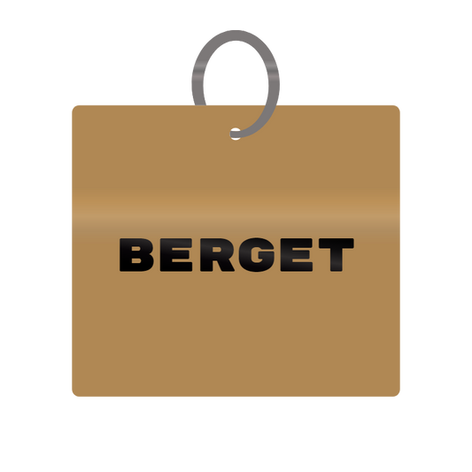 Berget Engraved on Keychain in MDF 4cm x 4cm x 3mm