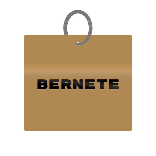 Bernete Engraved on Keychain in MDF 4cm x 4cm x 3mm