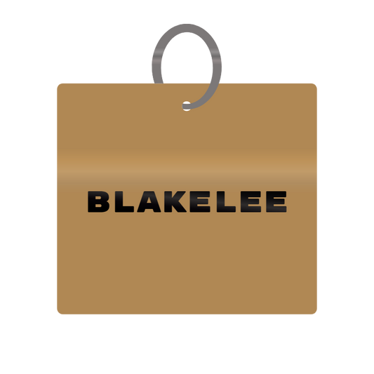 Blakelee Engraved on Keychain in MDF 4cm x 4cm x 3mm