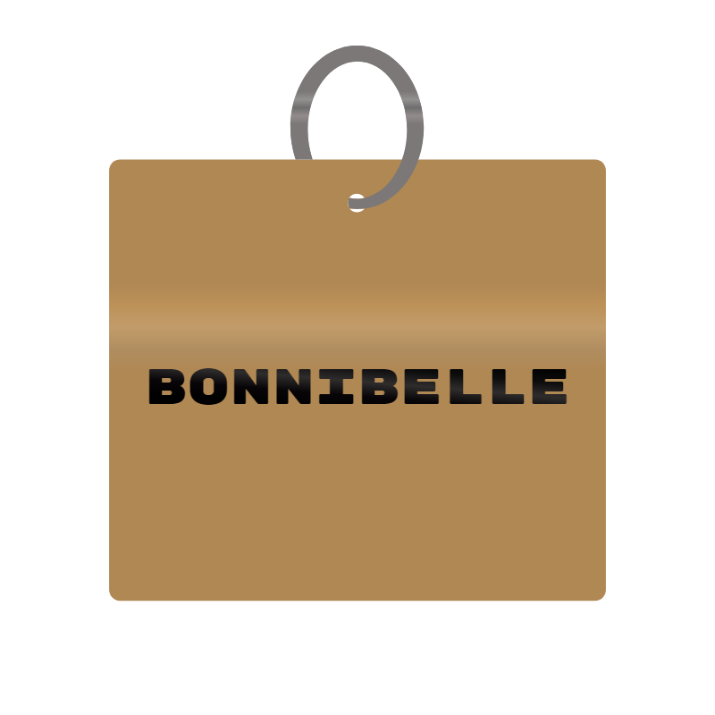 Bonnibelle Engraved on Keychain in MDF 4cm x 4cm x 3mm