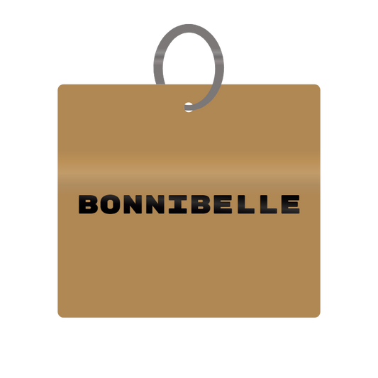 Bonnibelle Engraved on Keychain in MDF 4cm x 4cm x 3mm