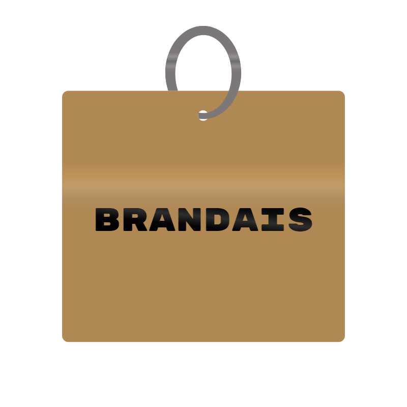 Brandais Engraved on Keychain in MDF 4cm x 4cm x 3mm