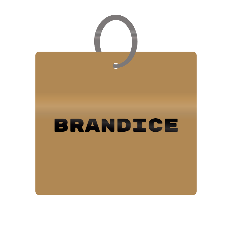 Brandice Engraved on Keychain in MDF 4cm x 4cm x 3mm