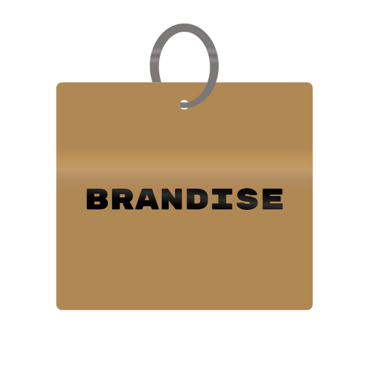 Brandise Engraved on Keychain in MDF 4cm x 4cm x 3mm