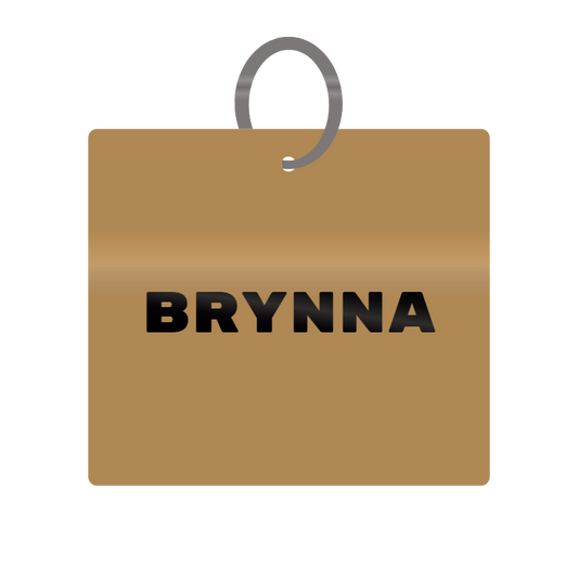 Brynna Engraved on Keychain in MDF 4cm x 4cm x 3mm