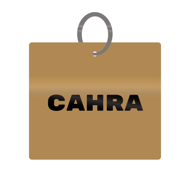 Cahra Engraved on Keychain in MDF 4cm x 4cm x 3mm