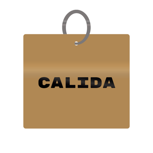 Calida Engraved on Keychain in MDF 4cm x 4cm x 3mm