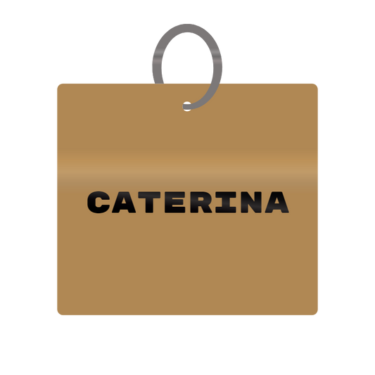 Caterina Engraved on Keychain in MDF 4cm x 4cm x 3mm