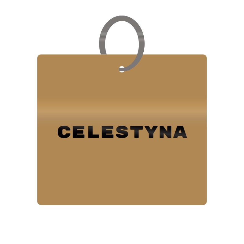 Celestyna Engraved on Keychain in MDF 4cm x 4cm x 3mm