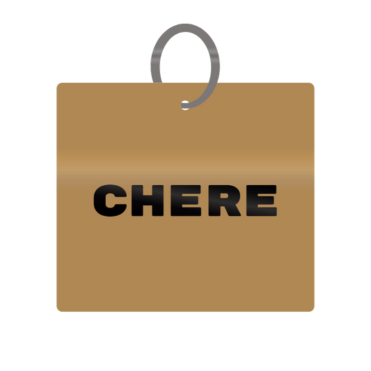 Chere Engraved on Keychain in MDF 4cm x 4cm x 3mm