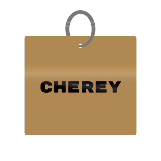 Cherey Engraved on Keychain in MDF 4cm x 4cm x 3mm