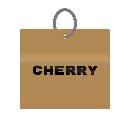 Cherry Engraved on Keychain in MDF 4cm x 4cm x 3mm