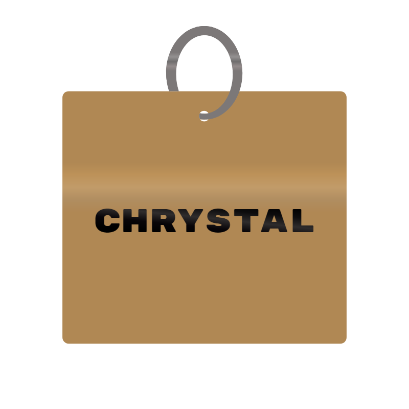 Chrystal Engraved on Keychain in MDF 4cm x 4cm x 3mm