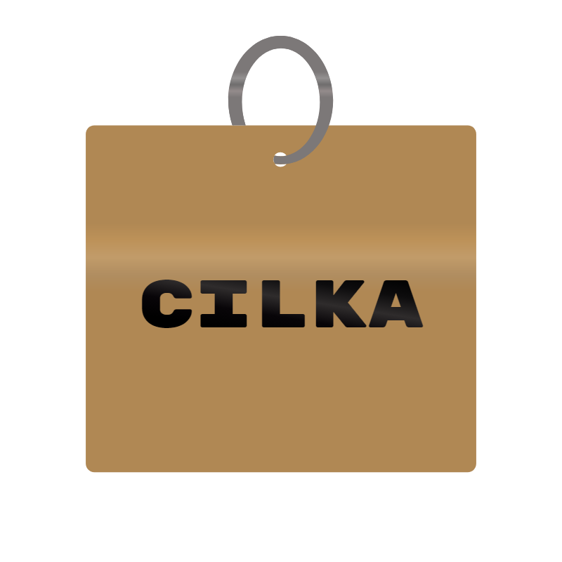 Keychain Engraved with Cilka MDF 4cm x 4cm x 3mm