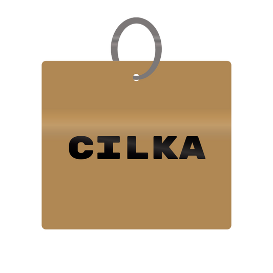 Keychain Engraved with Cilka MDF 4cm x 4cm x 3mm