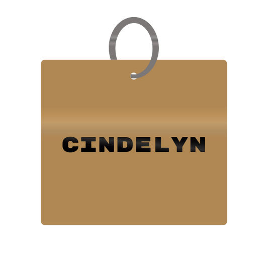 Keychain Engraved with Cindelyn MDF 4cm x 4cm x 3mm