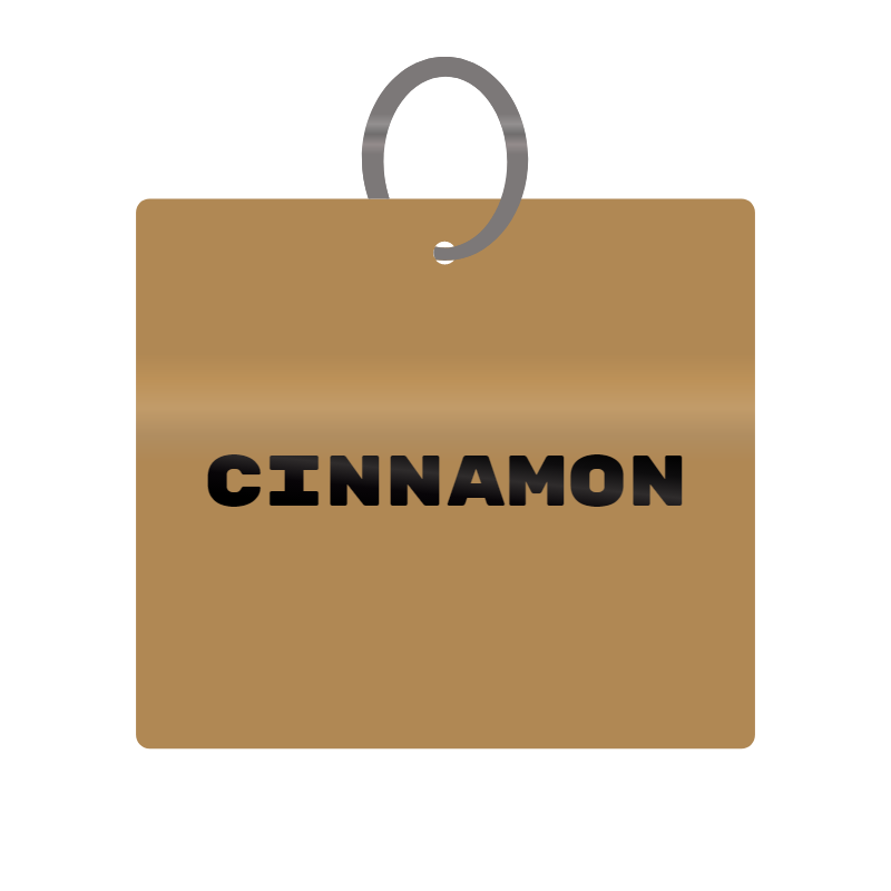 Keychain Engraved with Cinnamon MDF 4cm x 4cm x 3mm