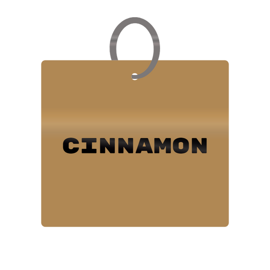 Keychain Engraved with Cinnamon MDF 4cm x 4cm x 3mm