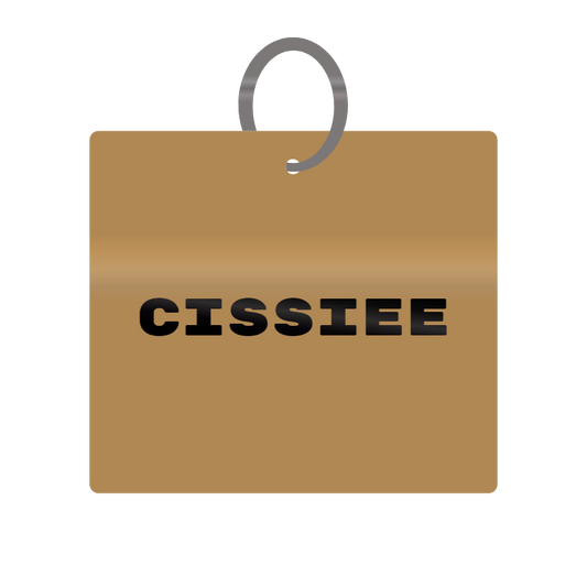 Keychain Engraved with Cissiee MDF 4cm x 4cm x 3mm