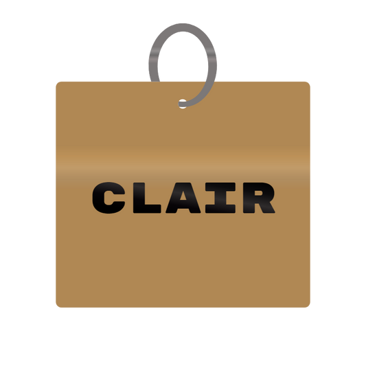 Keychain Engraved with Clair MDF 4cm x 4cm x 3mm