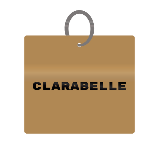 Keychain Engraved with Clarabelle MDF 4cm x 4cm x 3mm