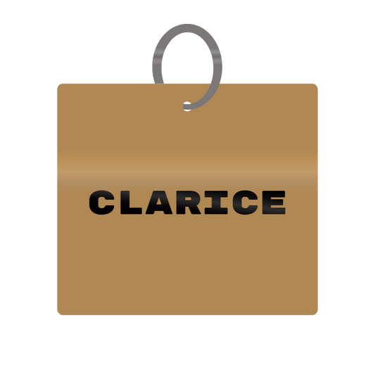 Keychain Engraved with Clarice MDF 4cm x 4cm x 3mm