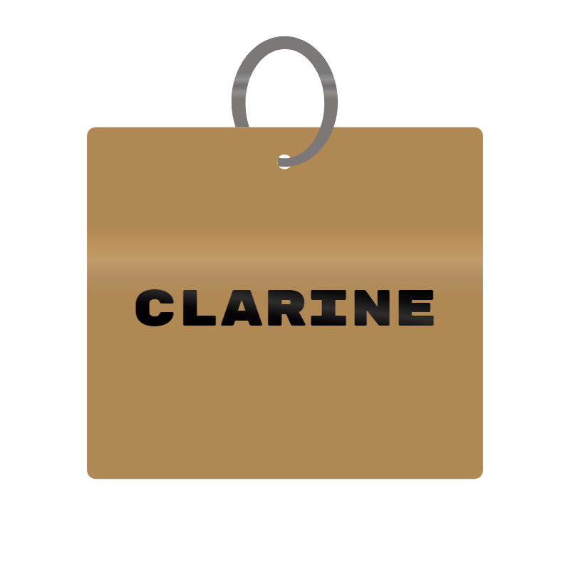 Keychain Engraved with Clarine MDF 4cm x 4cm x 3mm