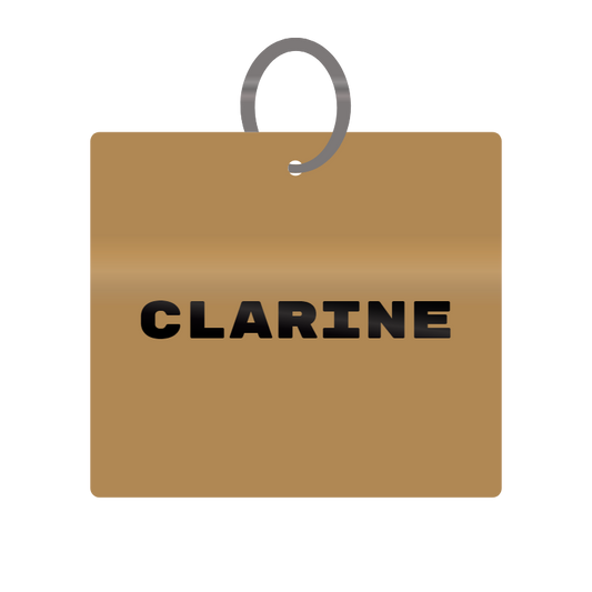 Keychain Engraved with Clarine MDF 4cm x 4cm x 3mm