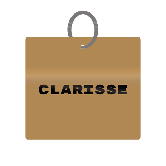 Keychain Engraved with Clarisse MDF 4cm x 4cm x 3mm