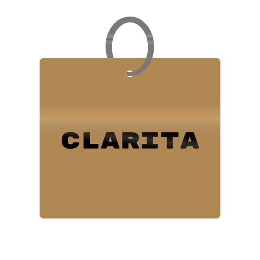 Keychain Engraved with Clarita MDF 4cm x 4cm x 3mm